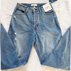 abercrombie and fitch high rise dad jeans